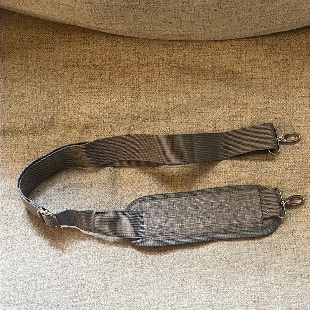 Grey Laptop Messenger Bag with Front Pockets - Picture 3 of 3